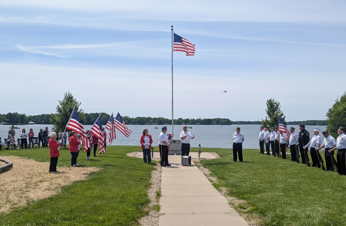 Annual wreath drop ceremony on Lake Mattoon